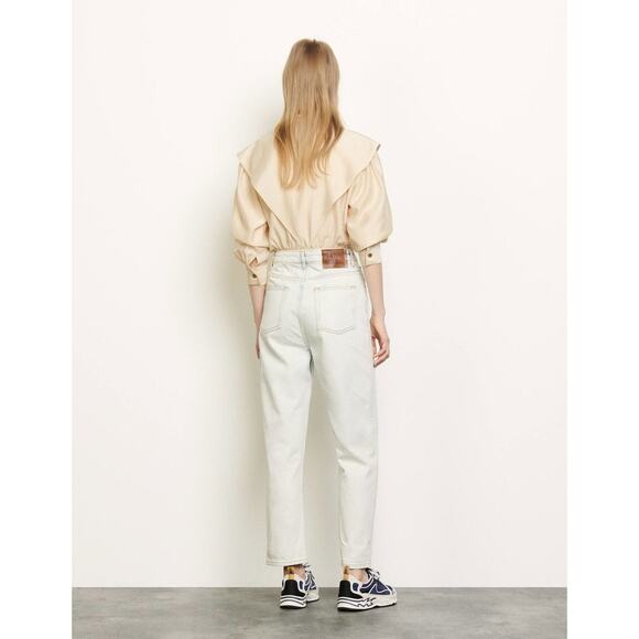 SANDRO Snow Washed Jeans Ankle Jeans Size FR 36 or US 2-4 - Picture 2 of 12